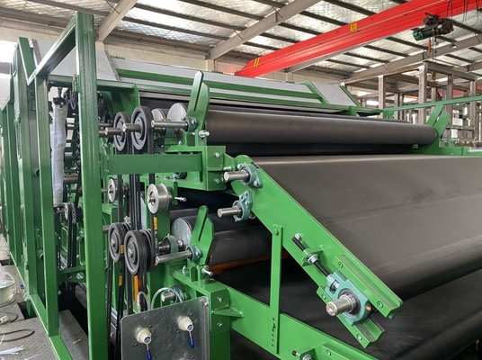 3.2m chiều rộng kim đâm vải không dệt dây chuyền sản xuất cho khăn thảm Geotextile